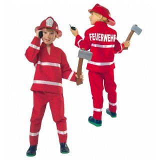 Feuerwehrmann Feuerwehr 2tlg Kinder Kostüm Gr 104