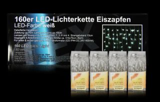 200er LED Lichterketten Eiszapfen Lichternetz Weihnachtsbeleuchtung