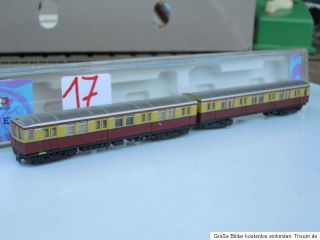 Arnold Minitrain Berliner S Bahn ET 165 rot ocker DR DRG Ep 2 3