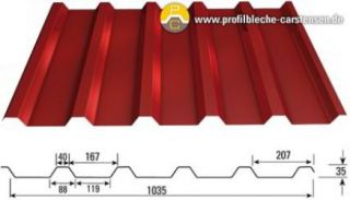 Profilbleche Trapezbleche Trapezblech 35/207 Grün 6020 0,63 mm