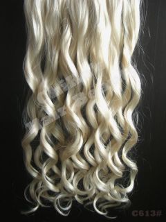 Clip IN Hair Extensions Blond #613 Gewellt 65cm XXL Set