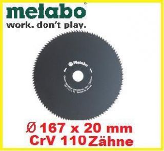Metabo Kreissägeblatt Ø167x20 CrV 110 Z. 2,2 Ks 1155 S