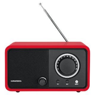 Grundig TR 1200 Wooden Table Radio (UKW, AUX IN) glänzend rot 
