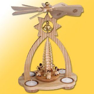 Richard Glässer Glockenpyramide Erzgebirge für Teelichte Engel 29cm