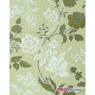 EDEM 116 25 Design Floral Blumen Tapete hell grün olive weiß