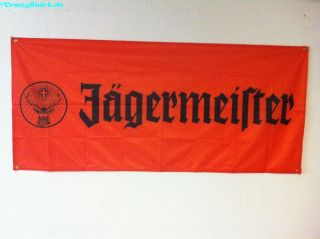 JÄGERMEISTER Fahne Banner 180 x 80 NEU orange Rudi Logo Deko Party