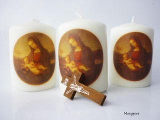 er Set Kerze Motivkerze Maria Jesus Kirchliche Feste Weihnachten