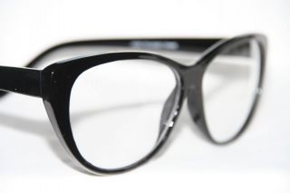 Cat Eye Brille Nerd Brille klassische 50er Jahre Klarglas schwarz oder