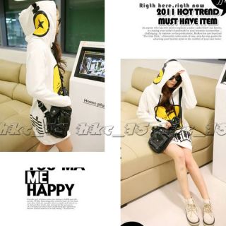Hot Selling Korean Womens Cute Hoodie Pullover Sweatshirt Outerwear