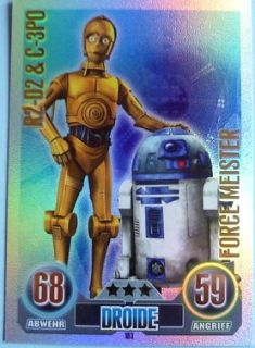 Wars Force Attax Serie 1 Karte Meister R2 D2 & C 3PO   Nr.183