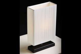 Tischlampe Tischleuchte ATHENA weiss Art Deco Design Latex Lampe