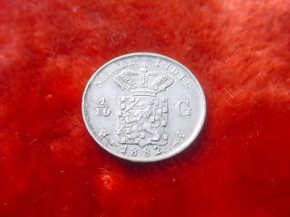 1010 SILBER 1/10 Gulden 1882 Indonesien Niederlande Indien