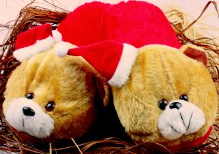 Weihnachtsschuhe Bär Hausschuhe Slipper Pantoffeln Puschen