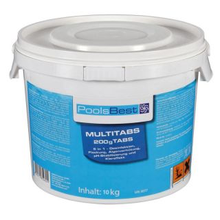 10 Kg Pool Chlor Multitabs 5in1 als 200g Chlortabletten