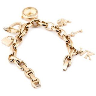 Anne Klein 10 7604CHRM Womens Swarovski Crystal Charm Bracelet Gold
