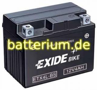 Exide Bike AGM YTX14 BS Motorradbatterie 12Ah ETX14 BS