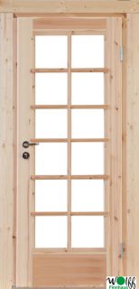 Einzeltür Tür Holztür für 28 mm Gartenhaus Außentür
