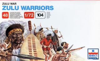 72 Figuren ESCI 213 Afrika Zulu War Zulu Krieger