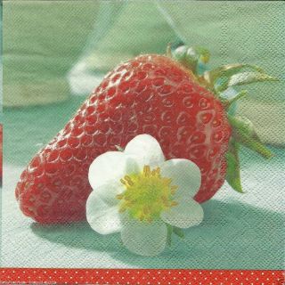 Servietten Napkins Erdbeere Frucht #212