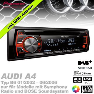 Pioneer  iPod/iPhone AUX USB DAB Digitalradio für Audi A4/B6