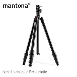 Mantona Travel Pro Kamerastativ 144 cm Kamera & Foto