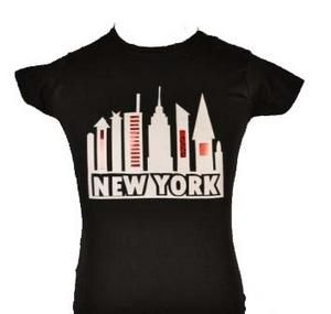 NEW YORK T SHIRT with WHITE & RED SPARKLE AGE 5 15