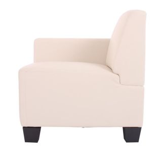 Modular Sofa Couch System Lyon, Kunstleder creme