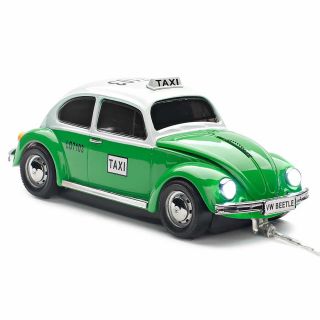Click Car Mice Wired Light Up Mouse VW Volkswagen Taxi Green White