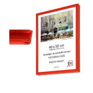 POSTER 61x91, 5 cm   Bilderrahmen, Wechselrahmen, Posterrahmen   rot