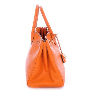 ROUVEN Orange Calfskin ICONE 40 Bag Handtasche UVP*699
