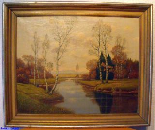 ), FLUSSLANDSCHAFT UM CA. 1920 (ÜBER 250 GEMÄLDE IM SHOP)