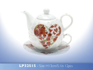 Teekanne Tea for one SetHerz Liebe  Leonardo Collection