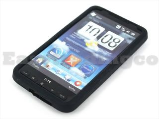 Soft Silicone Rubber Case for HTC HD2 Leo T8585 Black