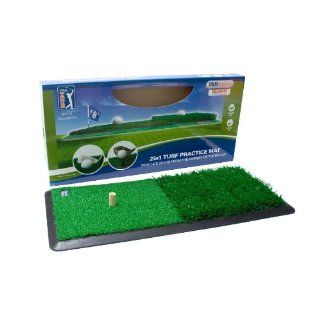 PGA TOUR 2 in 1 Übungsmatte, schwarz, grün, 25.5x58.5cmvon PGA Tour