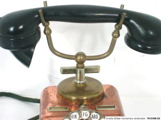 Uraltes Telefon,Kupfer/Messing,um 1930,Dänemark