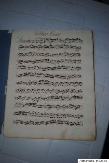 22 Blätter antike handgeschriebene Noten Blätter Violinen