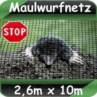 MAULWURFNETZ 10m x 2,6m gegen Maulwurf   Maulwurfsperre Rasenschutz
