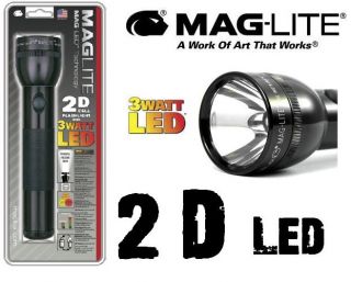 MAGLITE 2D LED 3WATT 2 D Taschenlampe SCHWARZ NEU