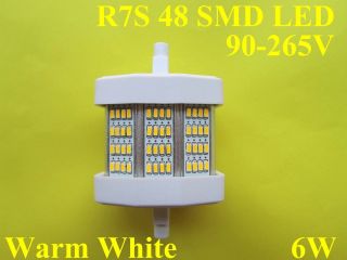 R7s 78mm 48 SMD LED High Power Lampe Licht Leuchte Birne Warm weiss 90