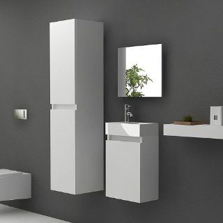 Badezimmerschrank / Farbe Weiss Hochglanzlack / Badezimmer / Badmöbel