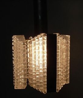 60´s KAISER GLASS LEAF Ceiling Lamp Mid Century