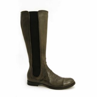 Damen Stiefel IXOS Gummieinsatz grau Glattleder NEU Gr.40