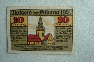 Notgeld 10 Pf Gießen Gibana Briefmarken Ansichtskarten