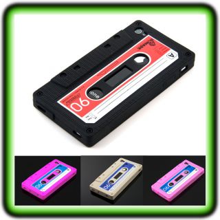 IPHONE 4 4S RETRO KASSETTE CASE Cover Tasche Bumper Tape Silikon