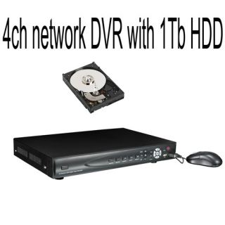CCTV H.264 4CH Network DVR with 1TB HDD iPhone support