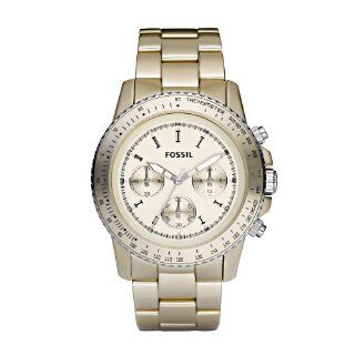 Fossil Damen Uhren Chronograph Sport Aluminium Champagner CH2708