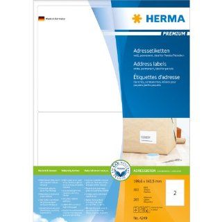 Herma 4249 Adressetiketten Premium A4 199,6x143,5 mm Papier matt 200
