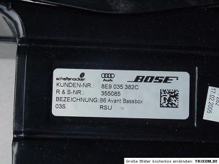 Audi A4 BOSE Subwoofer Lautsprecher Bassbox Verstärker