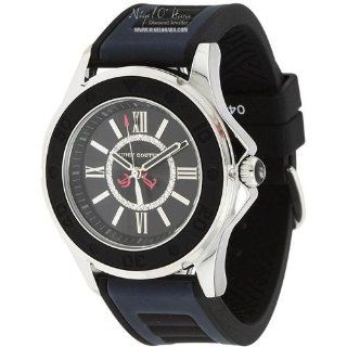 Juicy Couture Ladies Rich Girl Black/Navy Silicone Strap Watch