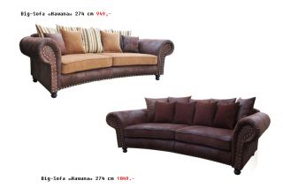 Big Sofa  Hawana  im Kolonialstil Megasofa Sofa XXL Couch